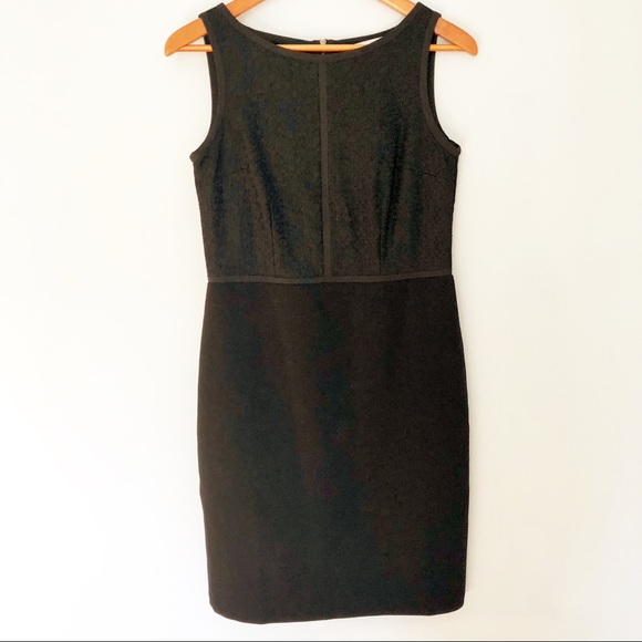 LOFT Dresses & Skirts - LOFT Black Lace Inset Sheath Dress
